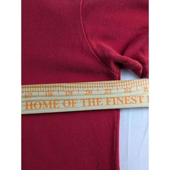 Vintage Ralph Lauren Polo Sport Mens Large Red Short Sleeve Shirt Blue Pony - Picture 3 of 9